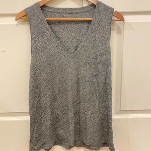 Madewell grey heathered tank top XL